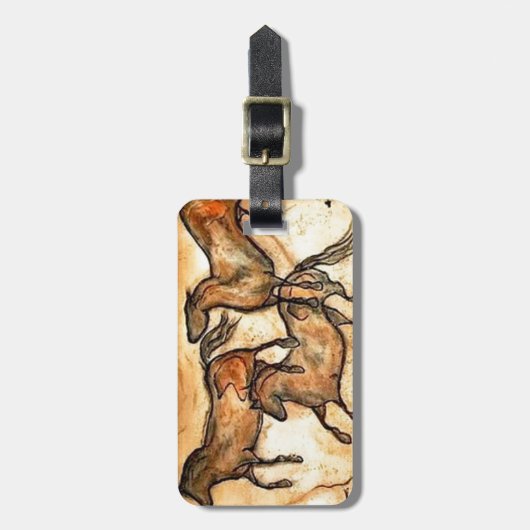 Höhlen-Pferde ** Gepäckanhänger (Vorderseite vertikal)