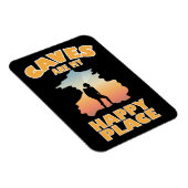 Höhlen sind mein glücklicher Ort - Funny Caving Magnet (Rechte Seite)