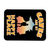 Höhlen sind mein glücklicher Ort - Funny Caving Magnet (Horizontal)