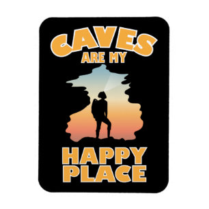 Höhlen sind mein glücklicher Ort - Funny Caving Magnet