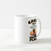 Höhlen sind mein glücklicher Ort - Höhlen Kaffeetasse (VorderseiteRechts)