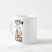 Höhlen sind mein glücklicher Ort - Höhlen Kaffeetasse (Vorderseite Links)