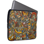 Höhlen-Symbol-Modernes Kunst-Aquarell Laptopschutzhülle (Vorne Rechts)