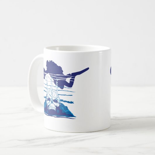 HÖHLEN-TAUCHER KAFFEETASSE (Vorderseite Links)