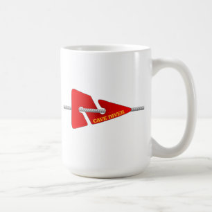 Höhlen-Taucher (Linie Markierung) Kaffeetasse