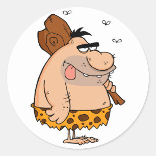 HÖHLENBEWOHNER, DER VEREIN HÄLT RUNDER AUFKLEBER