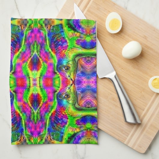 Höhlenbewohner Geschirrtuch (Viertel Falte)