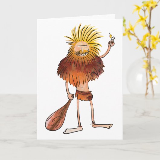 Höhlenbewohner-Karte Karte (Gelbe Blume)