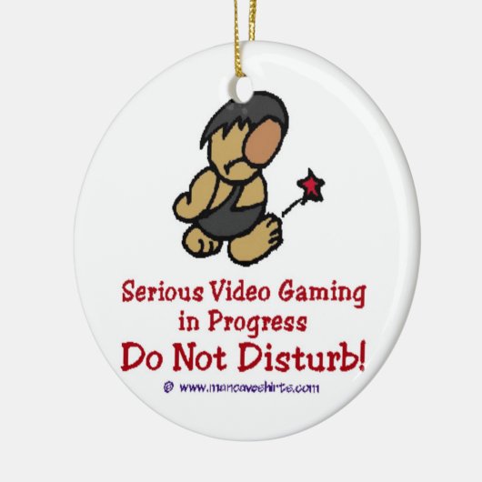 Höhlenbewohner-Videospiele Keramikornament (Links)