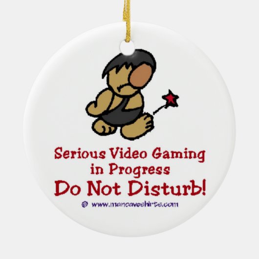 Höhlenbewohner-Videospiele Keramikornament (Hinten)