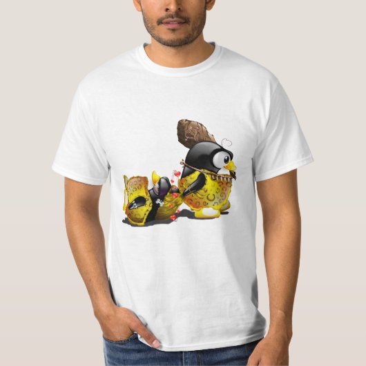 HöhlenbewohnerTux in der Liebe T-Shirt (Vorderseite)