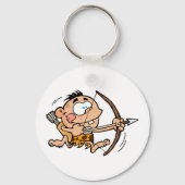 Höhlenjunge mit Bow und Pfeil Schlüsselanhänger (Vorderseite)