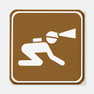 Höhlenkunden-Landstraßen-Zeichen Magnet