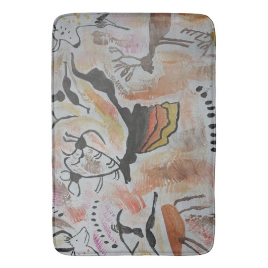 Höhlenkunst Abstrakt Badematte (Vorderseite Vertikal)