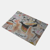 Höhlenkunst Abstrakt Fußmatte (Schrägansicht)