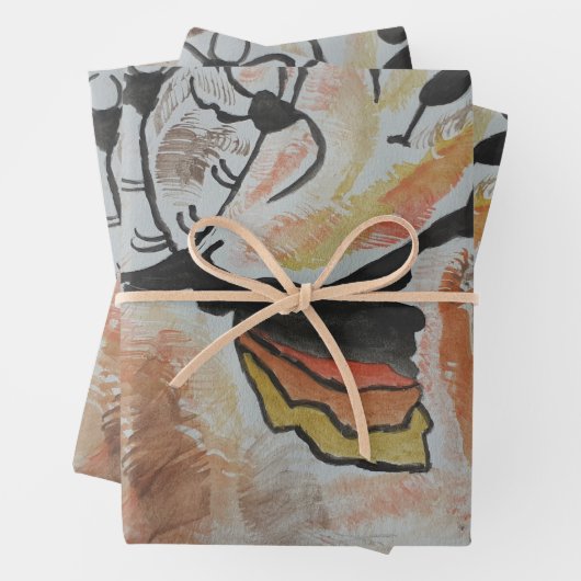 Höhlenkunst Abstrakt Geschenkpapier Set (Beispiel)