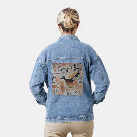 Höhlenkunst Abstrakt Jeansjacke (Modell)