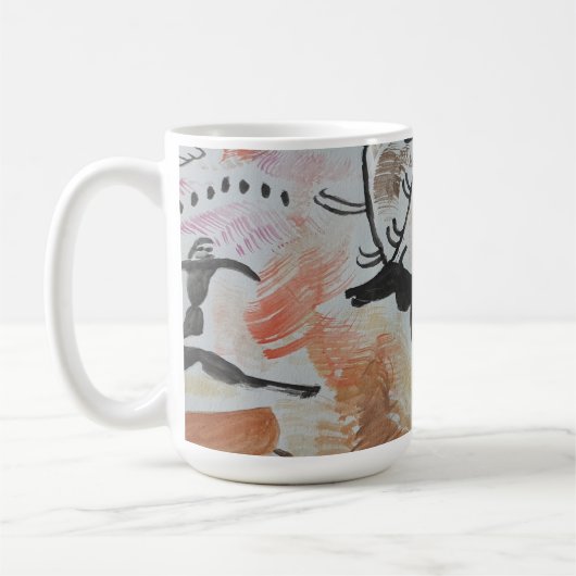 Höhlenkunst Abstrakt Kaffeetasse (Links)