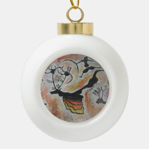 Höhlenkunst Abstrakt Keramik Kugel-Ornament