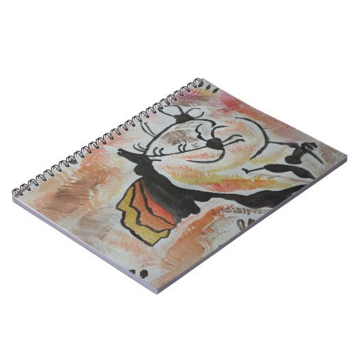 Höhlenkunst Abstrakt-Notebook Notizblock (Linke Seite)