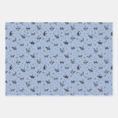 Höhlenkunst Katzen auf Blau Geschenkpapier Set (Vorderseite 3)
