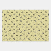 Höhlenkunst Katzen auf Gelb Geschenkpapier Set (Vorderseite 2)