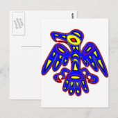 Höhlenkunst, Zeichnend alter Vogel Postkarte (Vorne/Hinten)