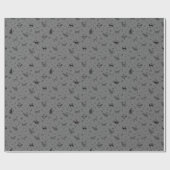 Höhlenkunstkatzen auf Grau Geschenkpapier (Flach)