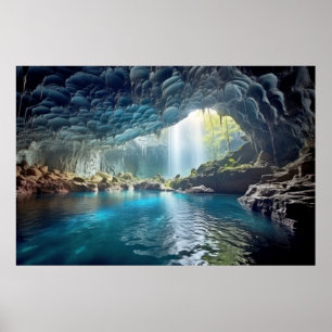 Höhlenlandschaft Meditation Ruhe Poster