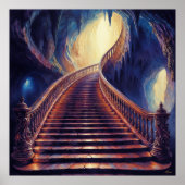 Höhlenlandschaft - Mystischer Malerstil Poster (Vorne)