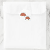 Höhlenmalerei auf Igel Runder Aufkleber (Tasche)