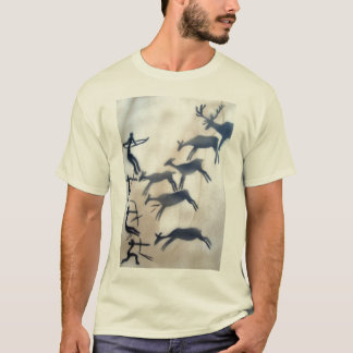 Höhlenmalerei Bogenschützen und Hirsche T-Shirt