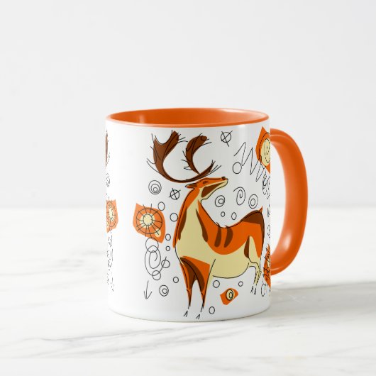 Höhlenmalerei mit Entoptics Tasse (VorderseiteRechts)