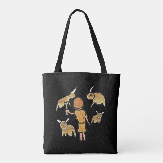 Höhlenmalerei Tasche (Rückseite)