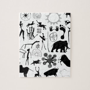 Höhlenmalereien - primitive Kunst Puzzle