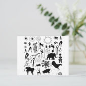 Höhlenmalereien - urzeitliche Kunst Postkarte (Stehend Vorderseite)