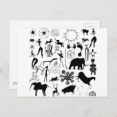 Höhlenmalereien - urzeitliche Kunst Postkarte (Vorne/Hinten)