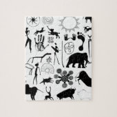 Höhlenmalereien - urzeitliche Kunst Puzzle (Vertikal)