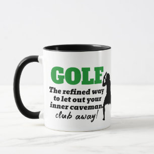 Höhlenmensch-Golf-Tasse - Lustiges Golfer-Geschenk Tasse