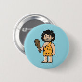 Höhlenmensch Throk Button (Vorne & Hinten)
