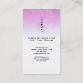 *~* Höhlenmondphasen + Hände Celestischer Glitzer Visitenkarte (Rückseite)