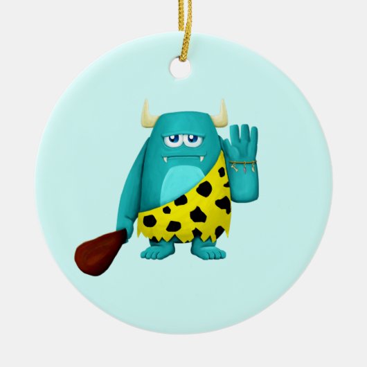 Höhlenmonster Keramik Ornament (Vorne)