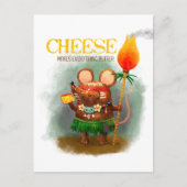 Höhlenmouse und Käse Postkarte (Vorderseite)