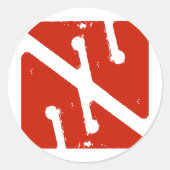 Höhlenpfeilflagge Runder Aufkleber (Vorderseite)