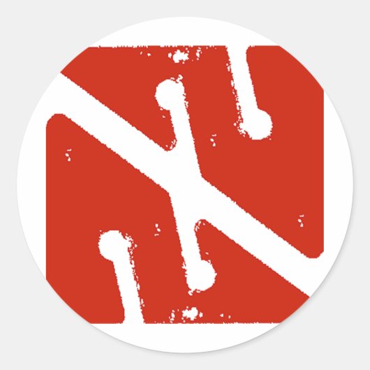 Höhlenpfeilflagge Runder Aufkleber (Vorderseite)