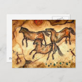 Höhlenpferde ** postkarte (Vorne/Hinten)