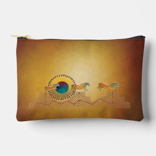 Höhlenpferde zum Beifall der Geister Zubehörtasche (Vorderseite)