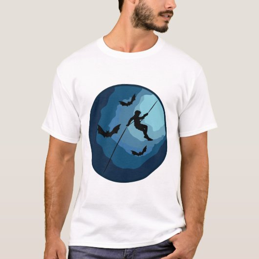 Höhlenspelunktion Spelloologie T-Shirt (Vorderseite)