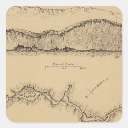 Höhlental, Nevada Quadratischer Aufkleber (Vorderseite)