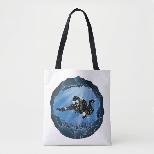 Höhlentauchen Kunst - Unterwasser-Taucher Tasche (Vorderseite)